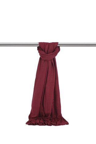 Claret Red Combed Scarf - Thumbnail