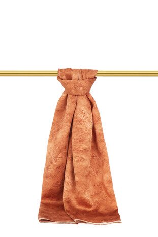 Copper Brush Pattern Silk Scarf 