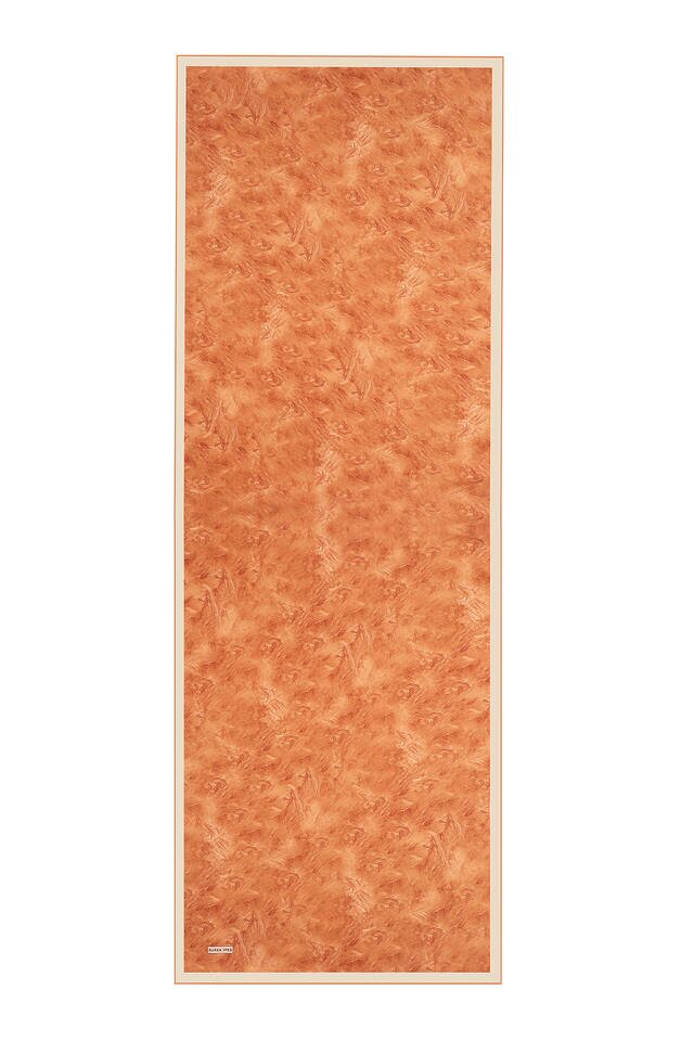 Copper Brush Pattern Silk Scarf - 4