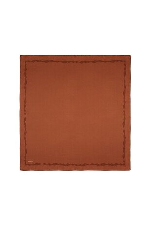 Copper Edge Water Wave Silk Square Scarf - Thumbnail