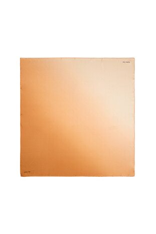 Copper Light Copper Gradient Twill Silk Square Scarf - Thumbnail