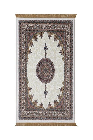Cream Bamboo Carpet Prayer Rug 