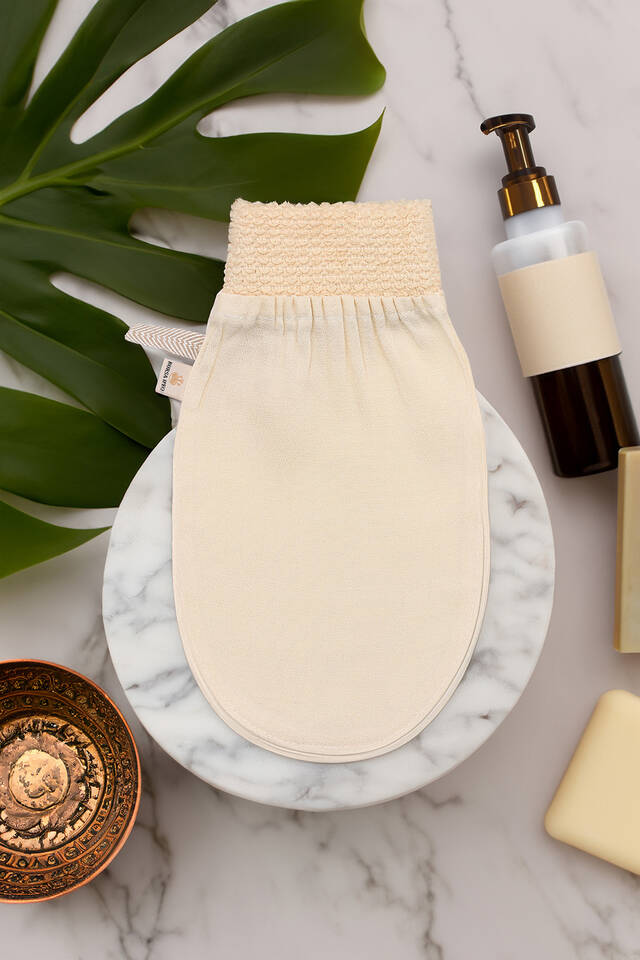 Cream Bath Shower Scrub Exfoliating Glove - 3