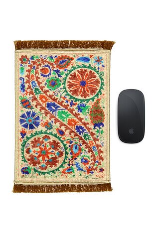 Cream Decorative Small Carpet Mousepad 