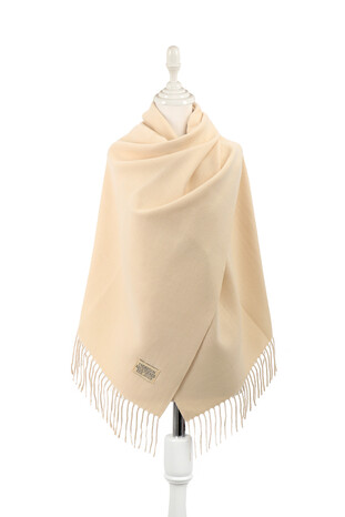 Cream Double Sided Winter Shawl 