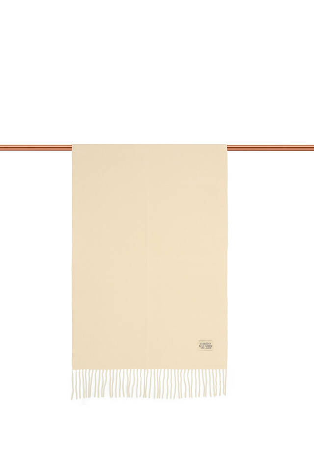 Cream Double Sided Winter Shawl - 3