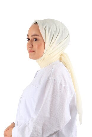 Cream Imported Bamboo Scarf - Thumbnail