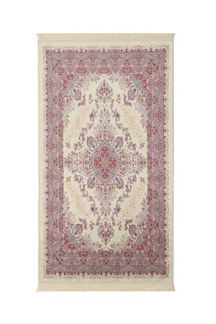Cream Velvet Carpet Prayer Rug 