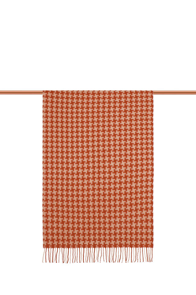 Tile Houndstooth Pattern Winter Shawl - 2