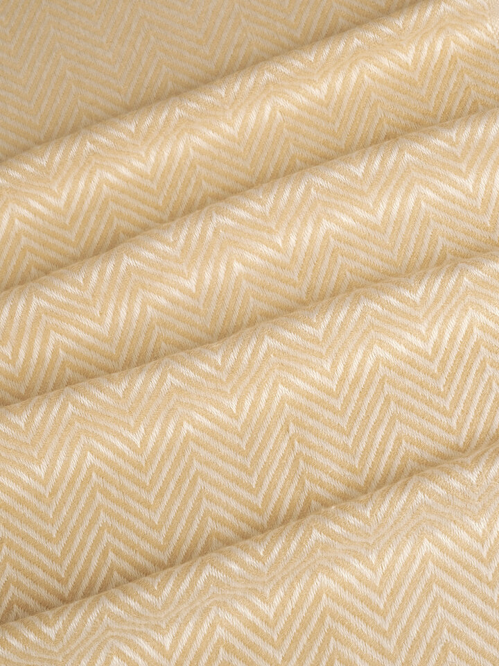 Ekru Bej Desenli Dar Yün Kaşkol - 3