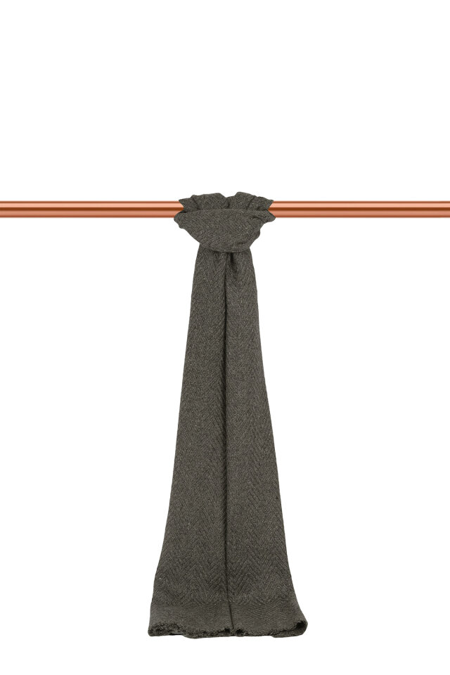 Füme Desenli Dar Yün Kaşkol - Bursa İpek