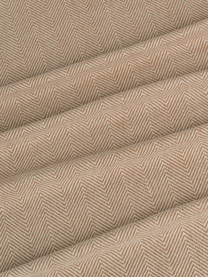 Sütlü Kahve Ekru Desenli Dar Yün Kaşkol - 3