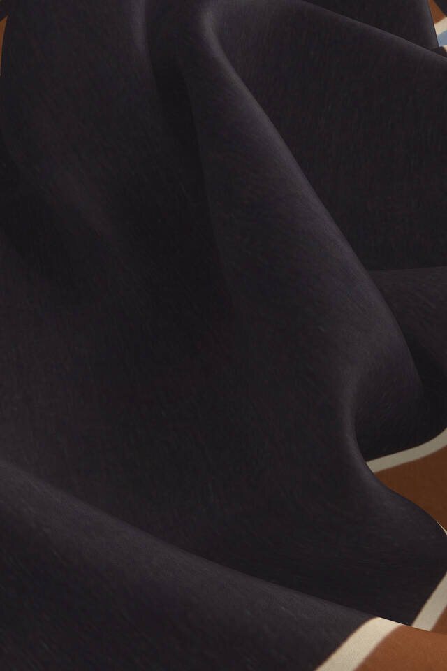 Dark Navy Wide Border Plain Silk Pocket Square - 3