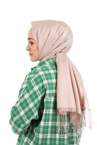 Dark Powder Silk Look Scarf 