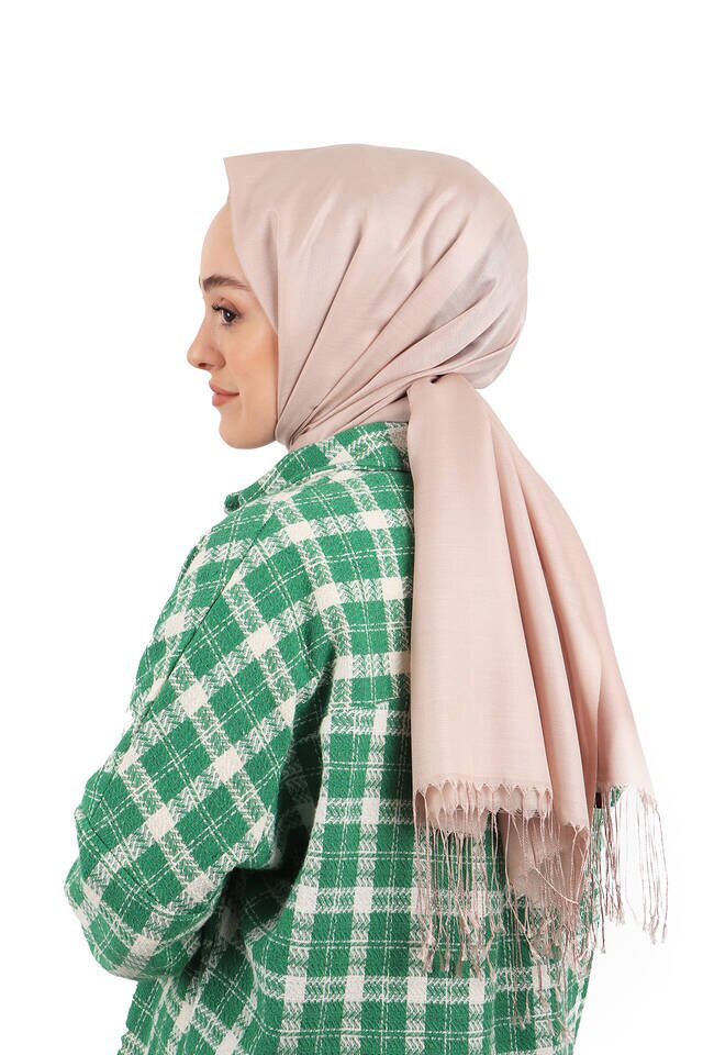 Dark Powder Silk Look Scarf - 1