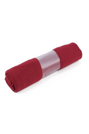 Dark Red Combed Cotton Scarf - Thumbnail
