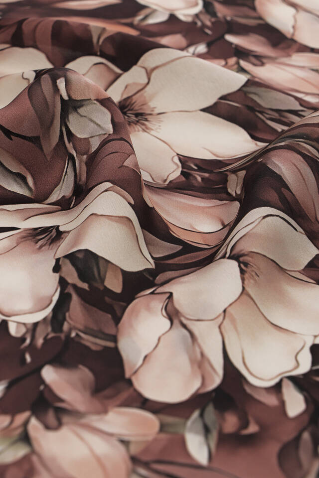 Dark Rose Daffodil Pattern Silk Pocket Square - 3