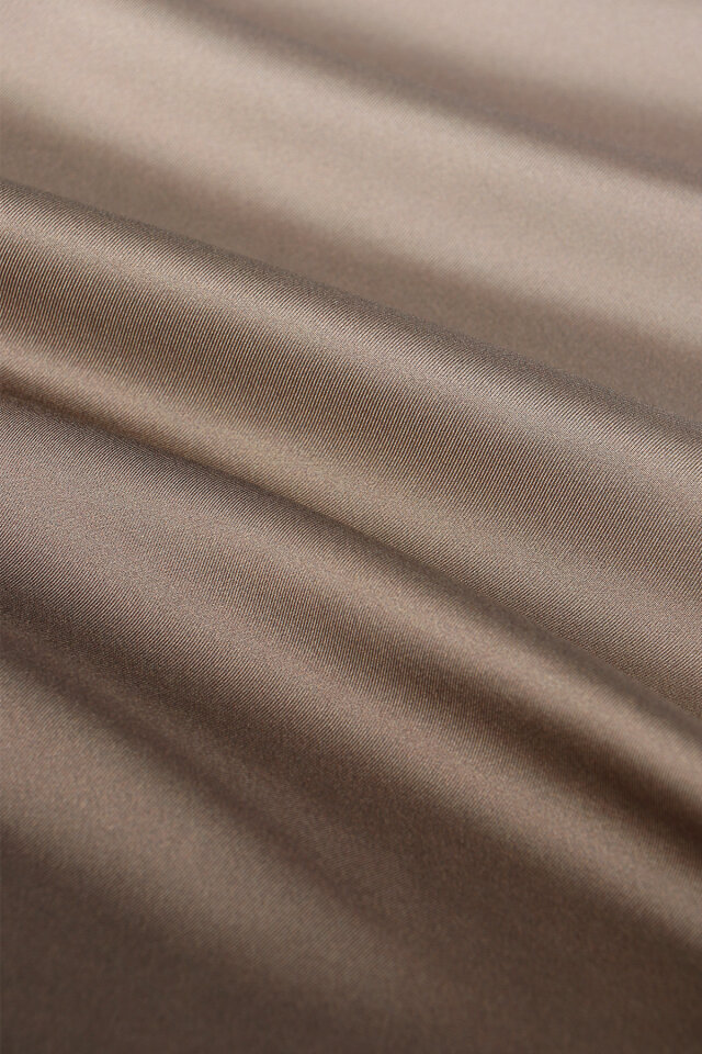 Brown Dark Stone Gradient Twill Silk Scarf - 4