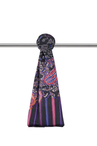 Fuşya Sarmaşık Desen Soft Şal 