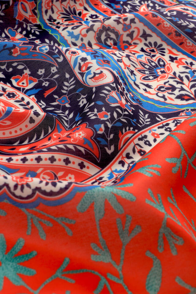 Lacivert Şal Desen Soft Şal - 3