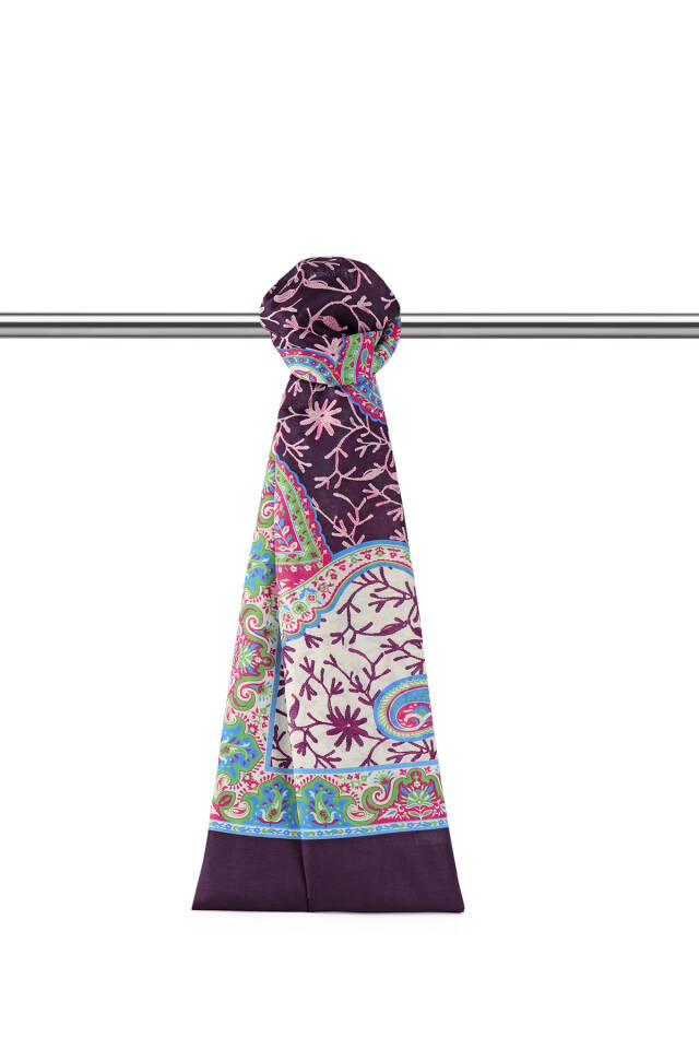 Mürdüm Şal Desen Soft Şal 