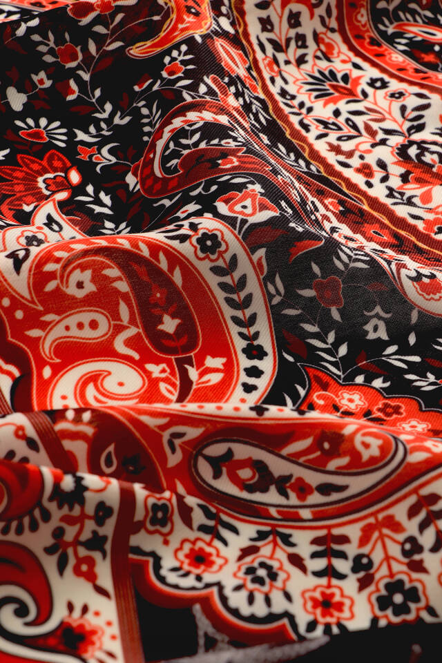 Siyah Şal Desen Soft Şal - 3