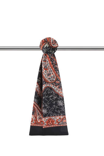 Siyah Şal Desen Soft Şal 