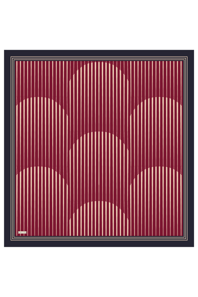 Cherry Dila Pattern Sura Silk Scarf - 2