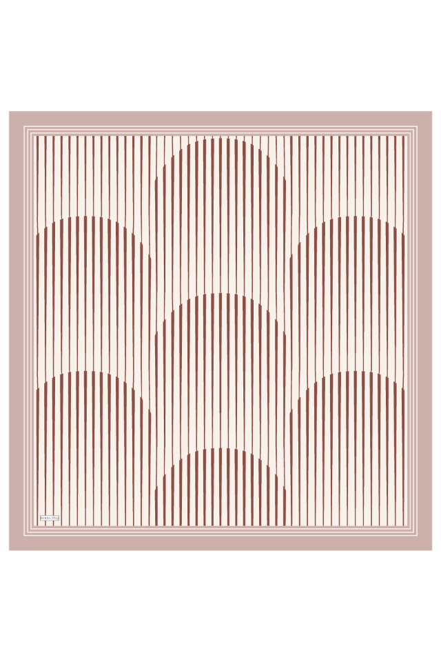 Powder Dila Pattern Sura Silk Scarf - 2