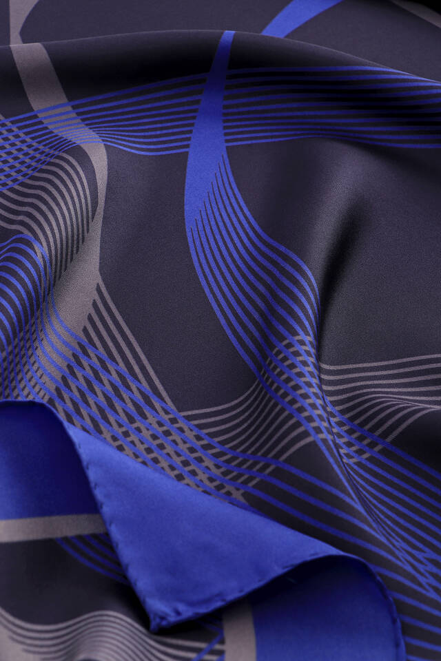 Saks Dönence Desen Twill İpek Şal - 4