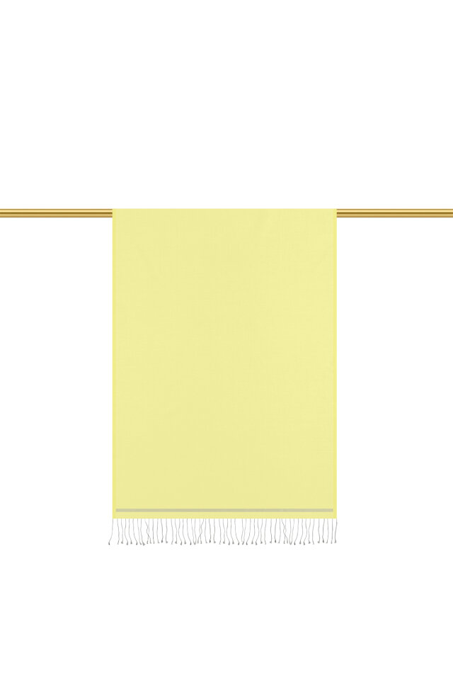 Lime Gray Double-Sided Silk Shawl - 3