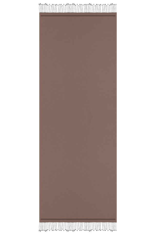 Brown Black Double-Sided Silk Shawl - 4