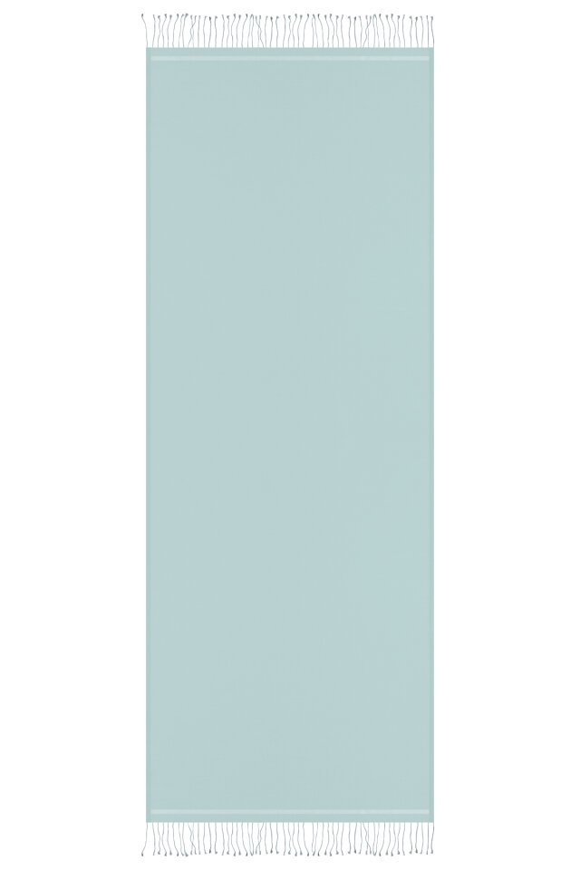 Ice Blue Gray Double-Sided Silk Shawl - 4