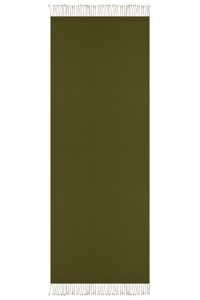 Khaki Mink Double-Sided Silk Shawl - 4