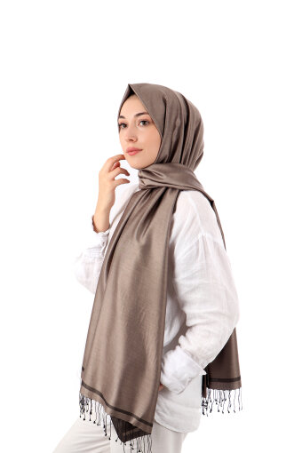 Mink Black Double-Sided Silk Shawl 