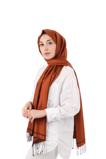 Brick Black Double-Sided Silk Shawl 