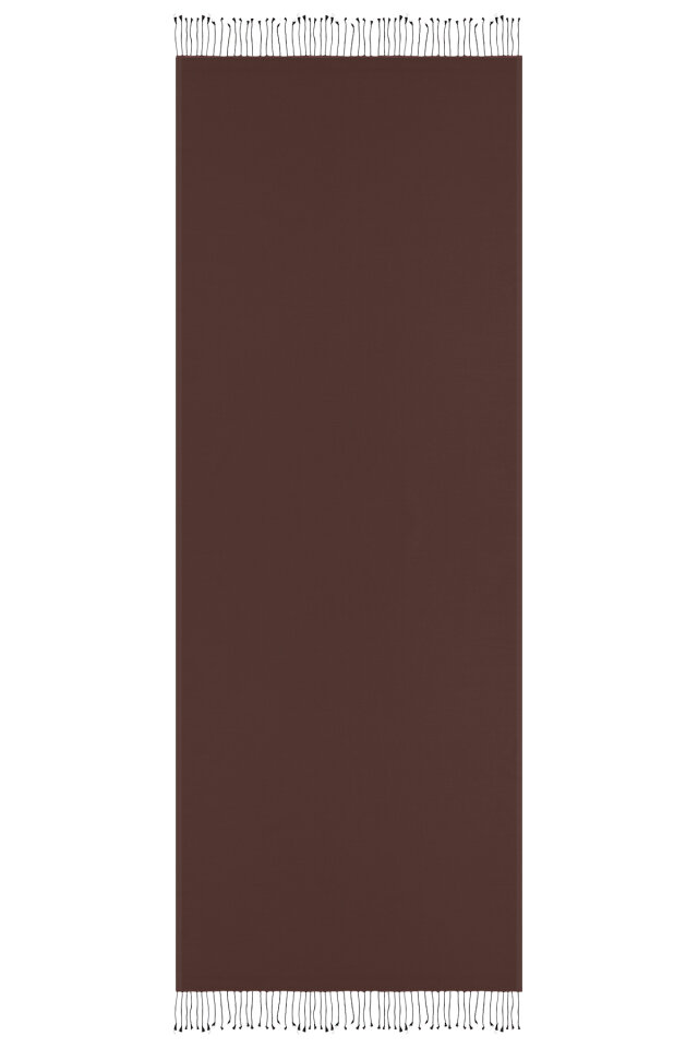 Bitter Brown Black Double-Sided Silk Shawl - 4