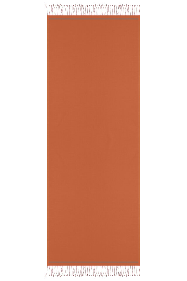 Cinnamon Brown Reversible Silk Shawl - 4