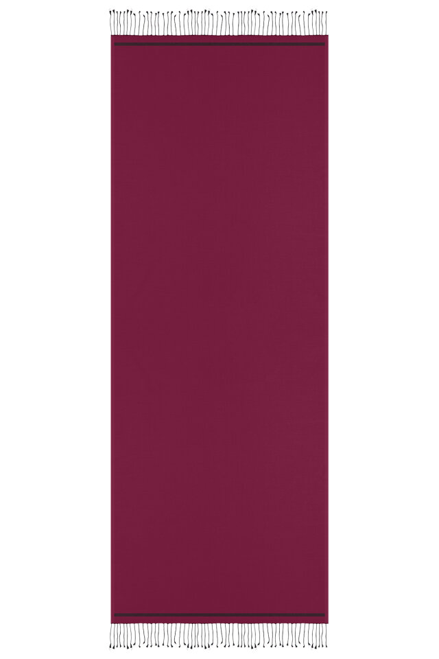 Plum Black Double-Sided Silk Shawl - 4