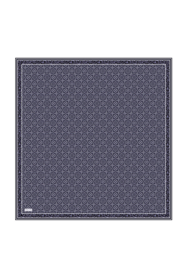 Amethyst Dream Pattern Twill Silk Scarf - 3