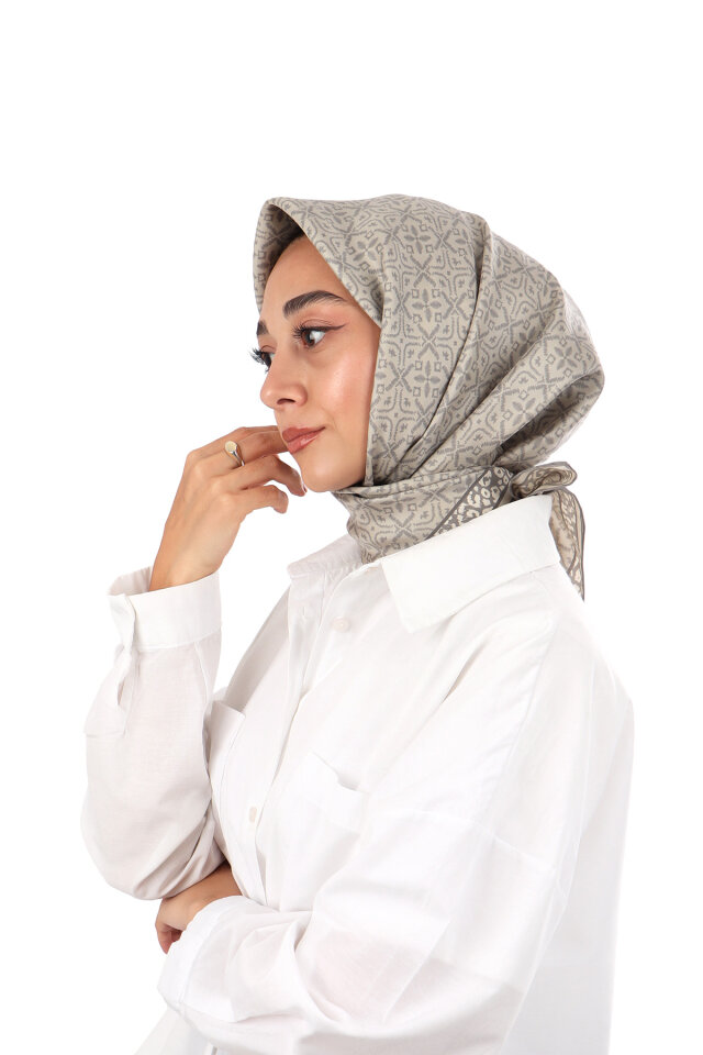 Stone Dream Pattern Twill Silk Scarf - 2