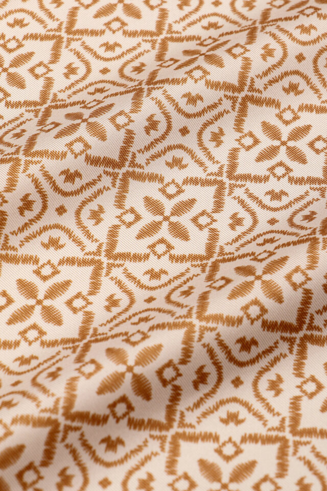 Caramel Dream Pattern Twill Silk Scarf - 4