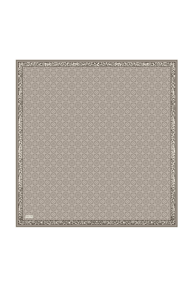 Dark Stone Dream Pattern Twill Silk Scarf - 3