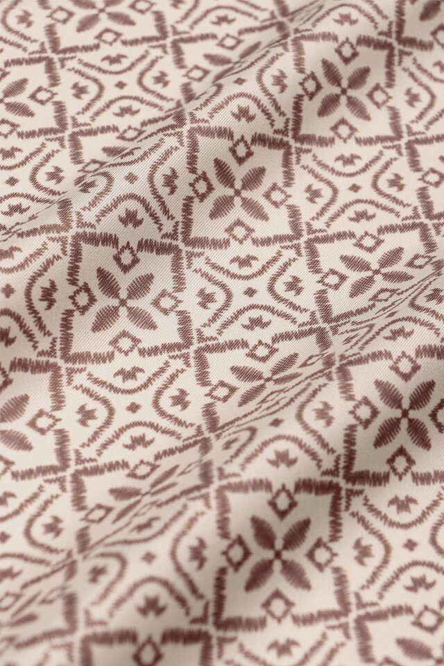 Light Plum Dream Pattern Twill Silk Scarf - 4