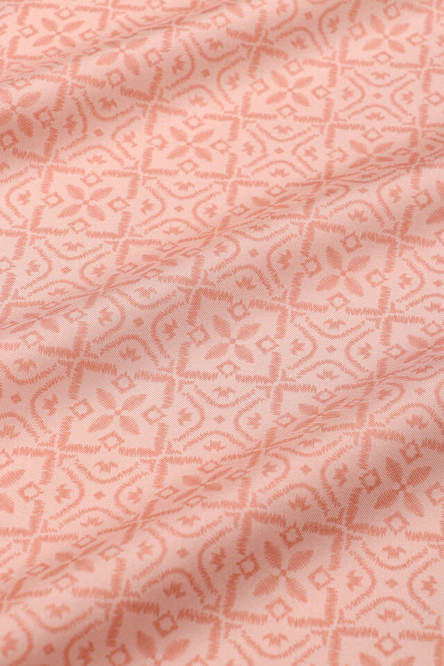 Salmon Dream Pattern Twill Silk Scarf - 3