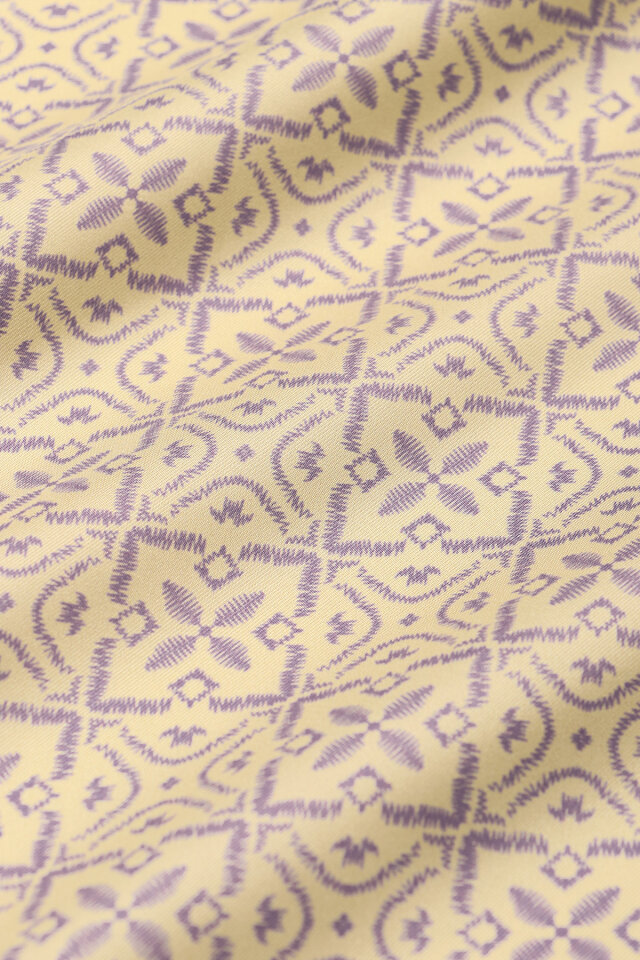 Yellow Dream Pattern Twill Silk Scarf - 4
