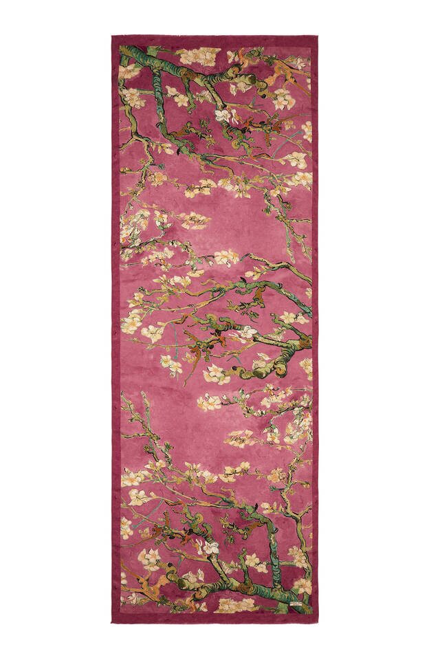 Dried Rose Almond Blossom Silk Scarf - 4
