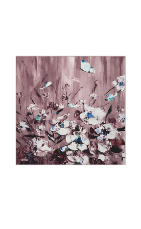 Dried Rose Anemone Pattern Silk Pocket Square 