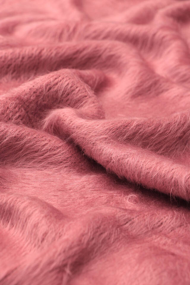 Dried Rose Angora Shawl - 4