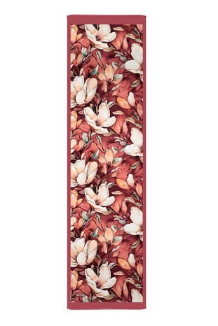 Dried Rose Daffodil Pattern Silk Foulard - Thumbnail